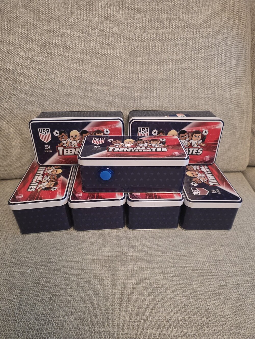 USMNT TeenyMates Collectible Tin Box - Red & Navy